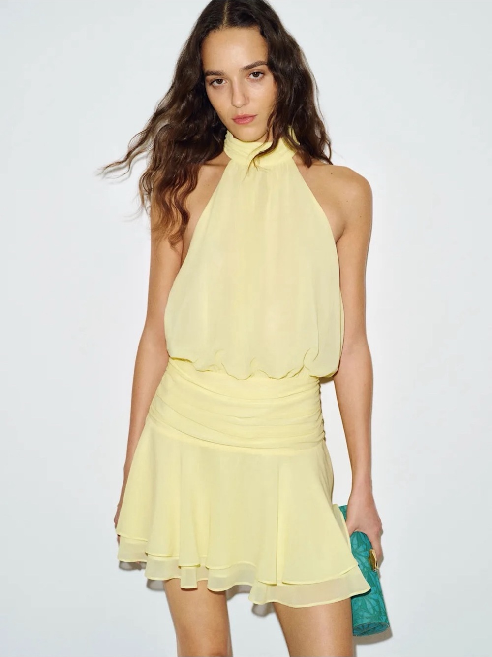 REFORMATION Karla Mini Dress in Parmesan 4